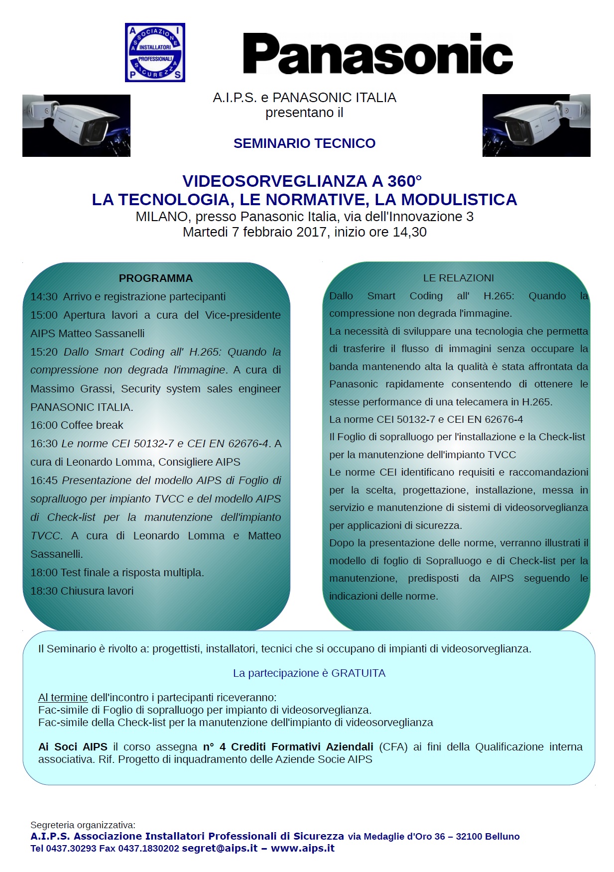 Seminario tecnico TVCC Milano 7/2/2017